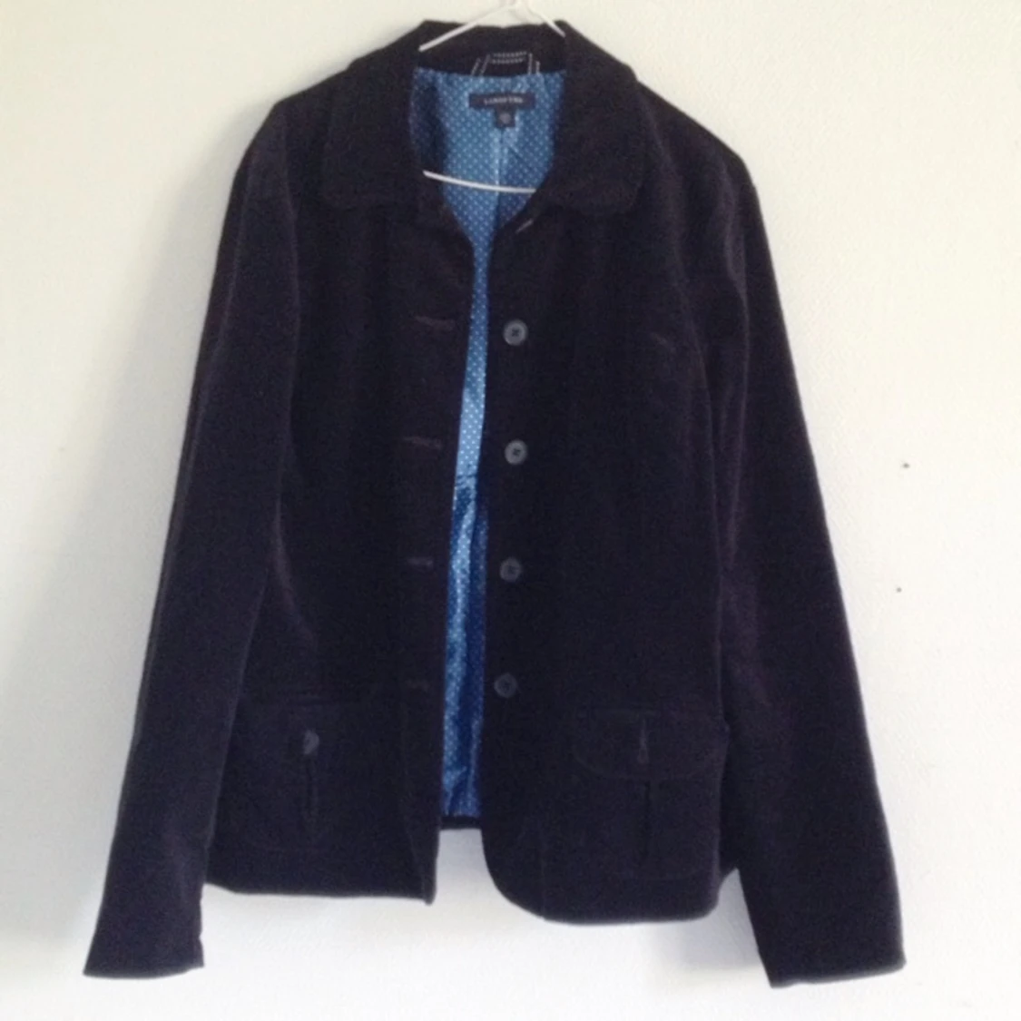 Svart damkavaj i sammet med fint foder - 1383298642