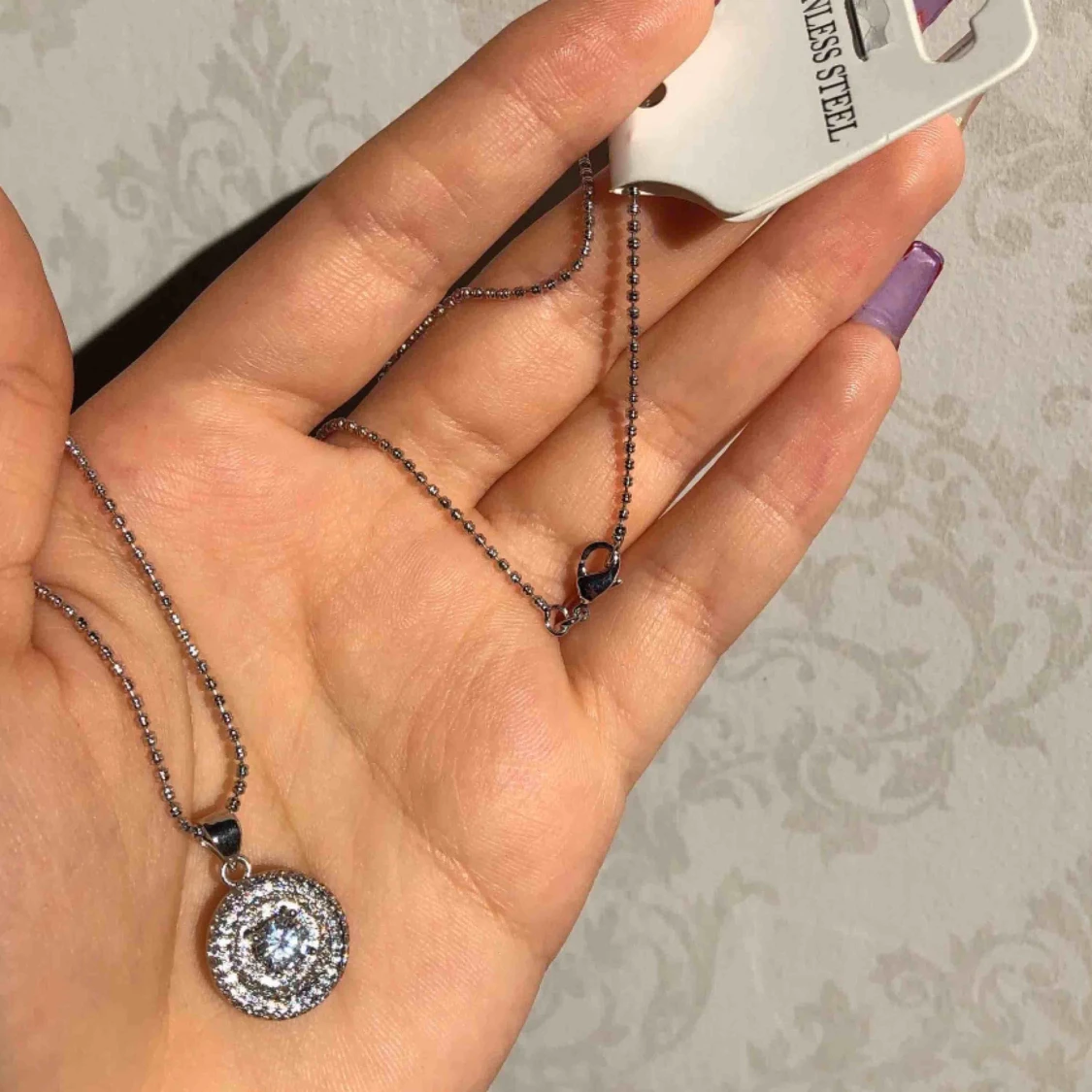 Silver halsband - 90