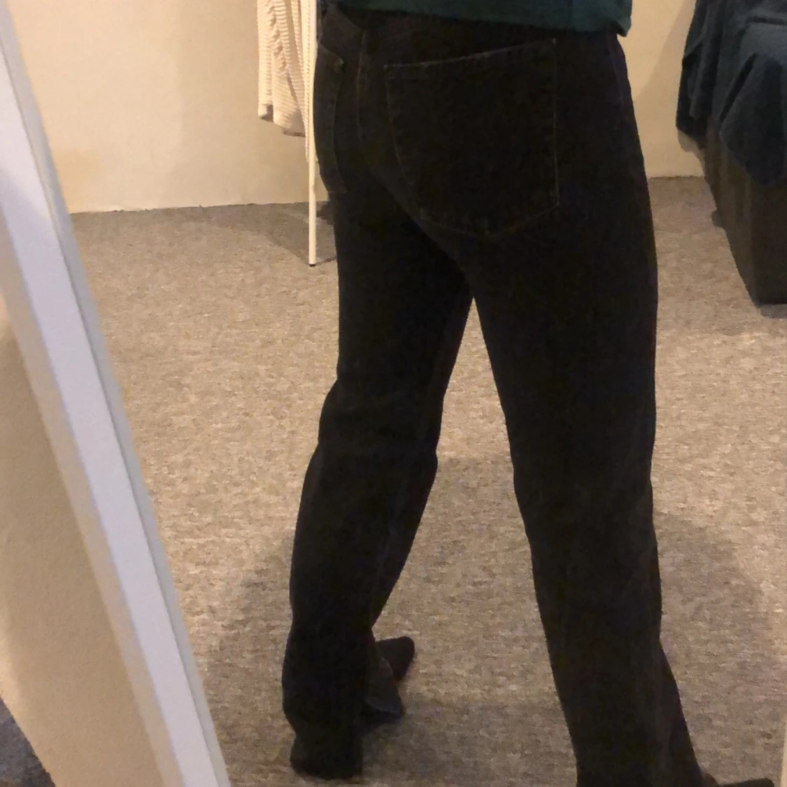 Svarta jeans med slits - 90