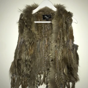 Brun Hollies äkta pälsväst  - Äkta pälsväst från Hollies i strl XS i färgen brun, använt fåtal gånger. Går att knäppa :) 