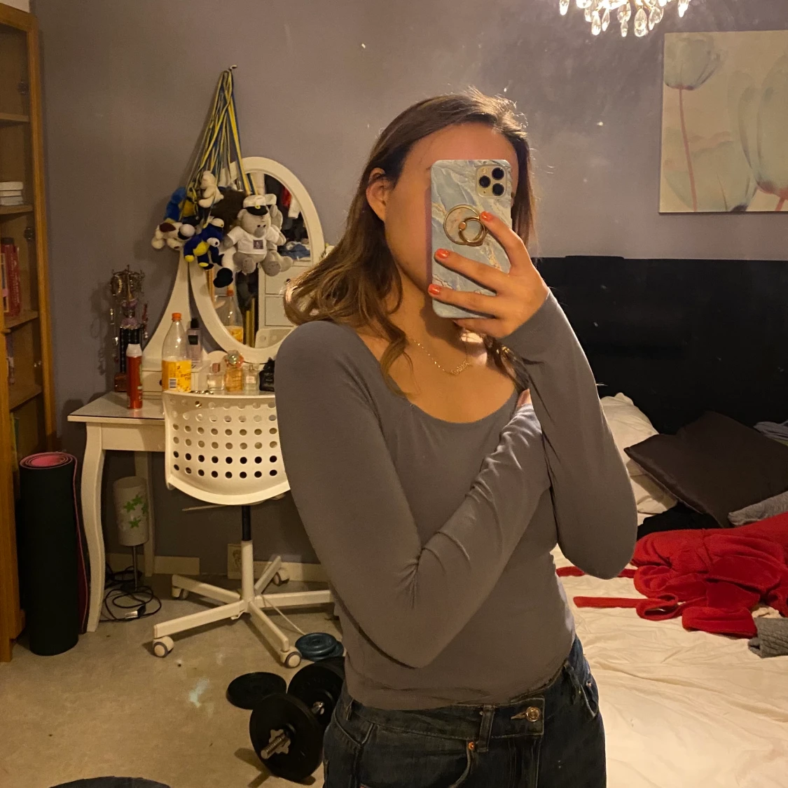 Blå/grå långärmad tröja från NAKD