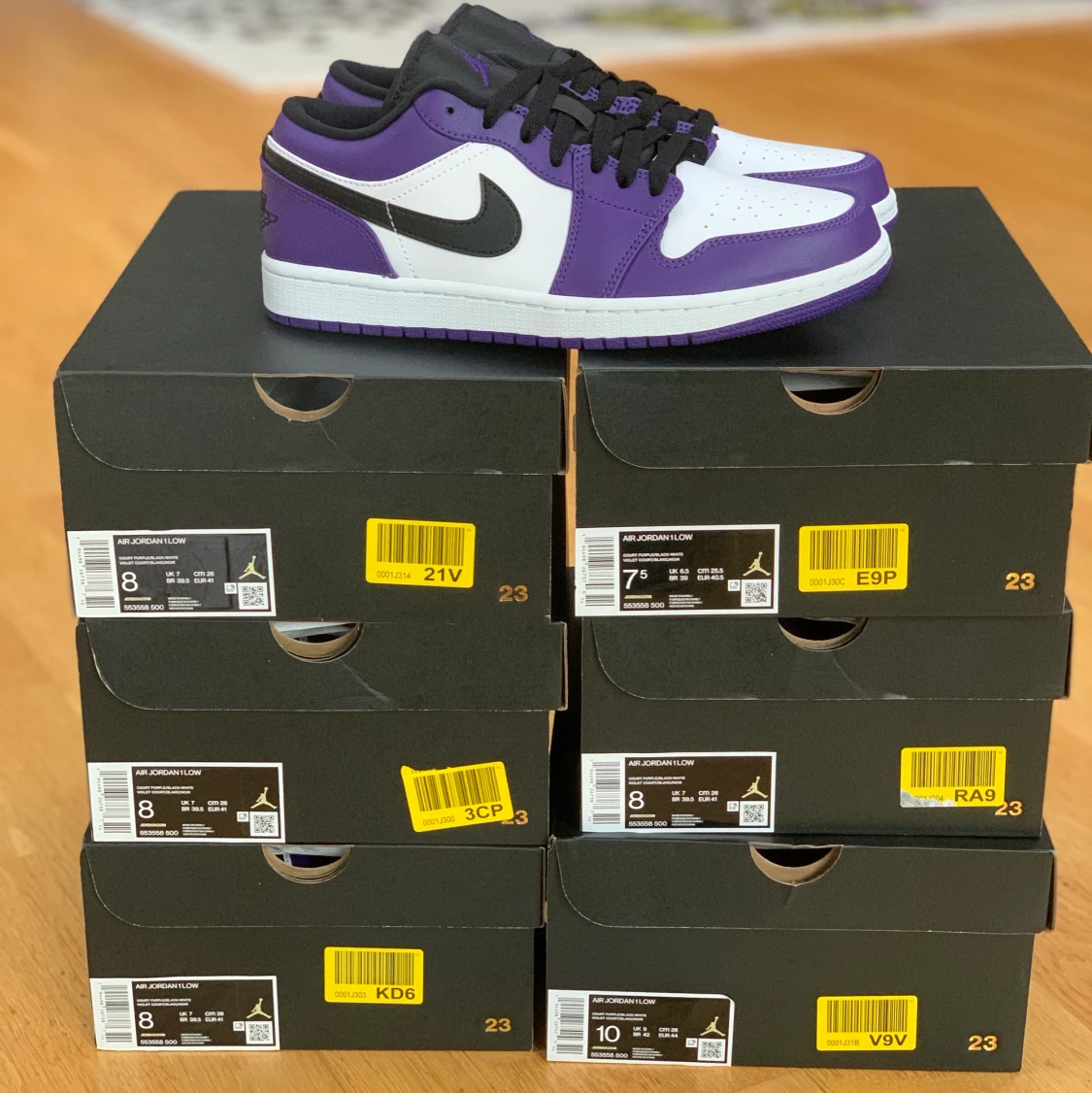 Jordan 1 Low Court Purple