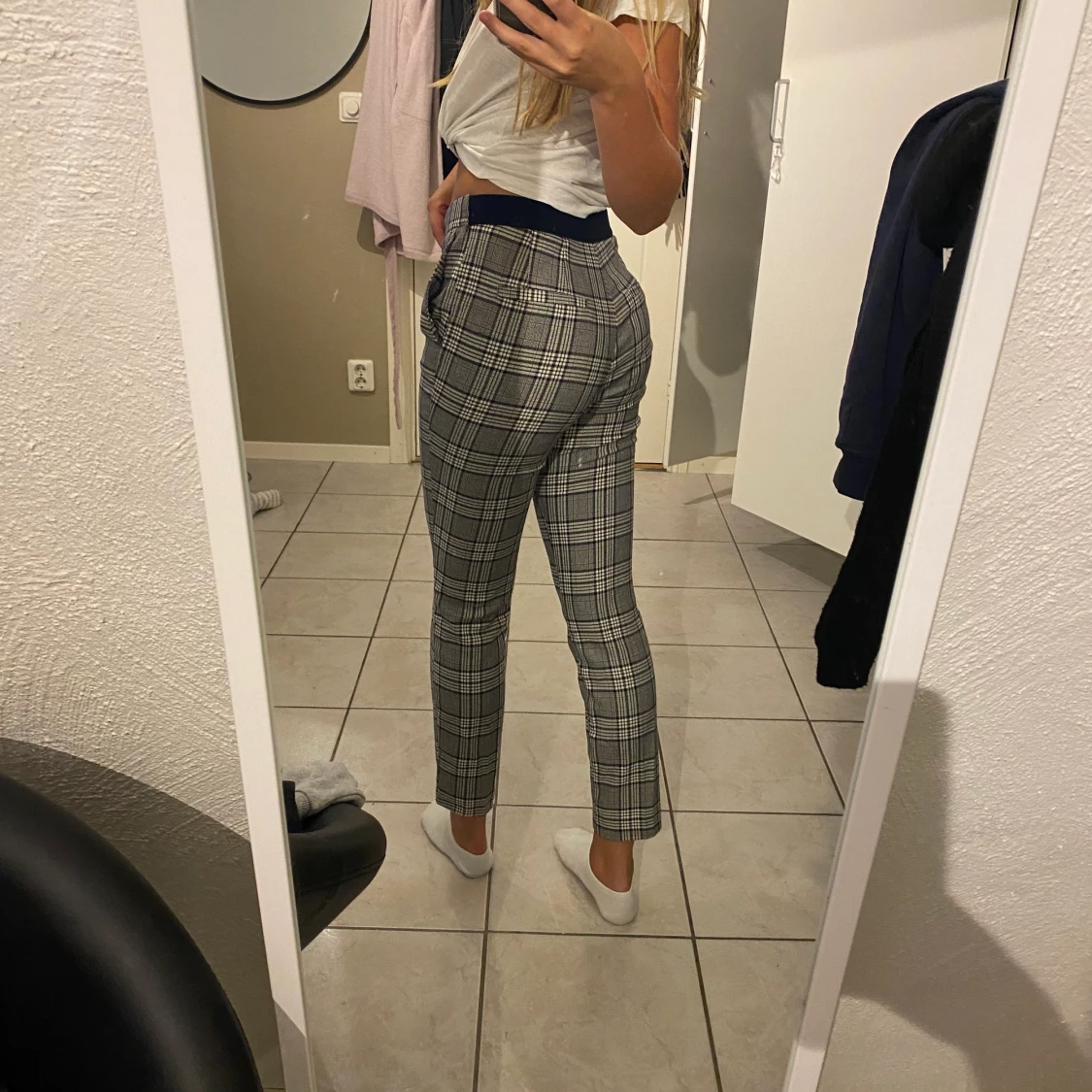 Rutiga kostymbyxor - 90