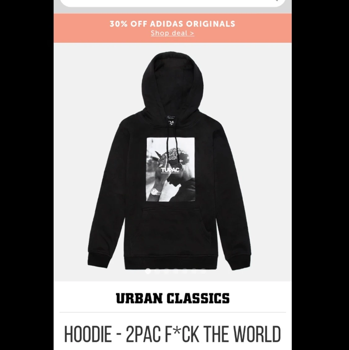 2pac Hoodie svart - 90