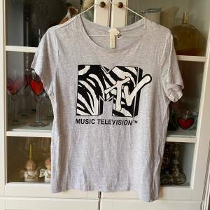 Snygg T-shirt med tryck från H&M i storlek M. Sitter snyggt oversized på mig. Använd ca 3 gånger. 🤗🤗