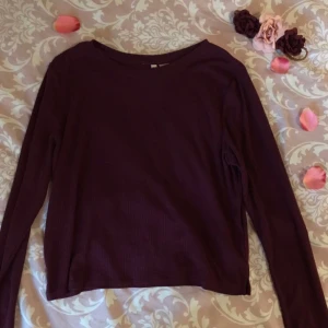  - Vinröd/lila lätt ribbad tröja från HM i storlek M. Säljes pga används inte. 50kr + ev frakt