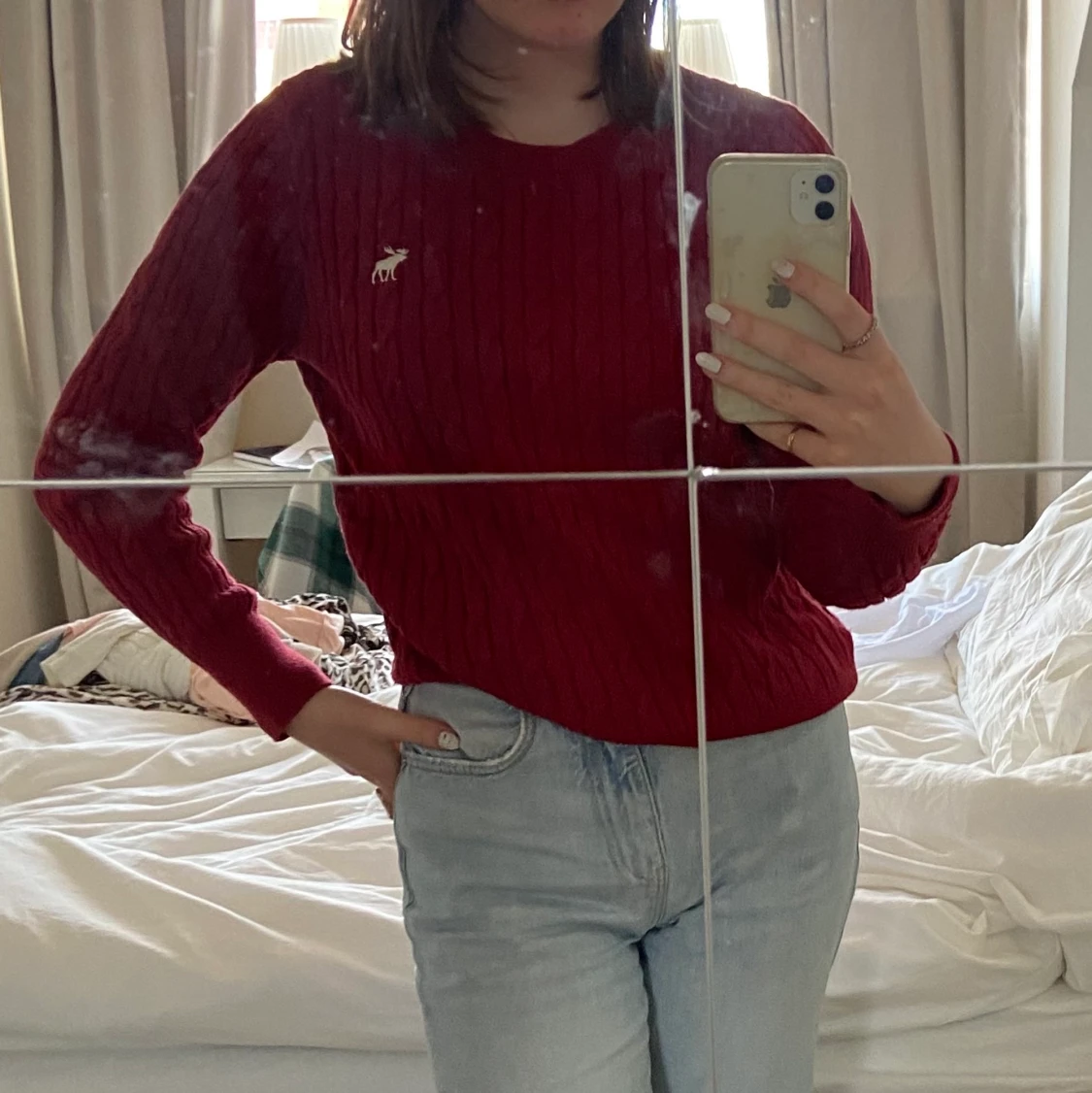 Kabelstickad tröja  - 90