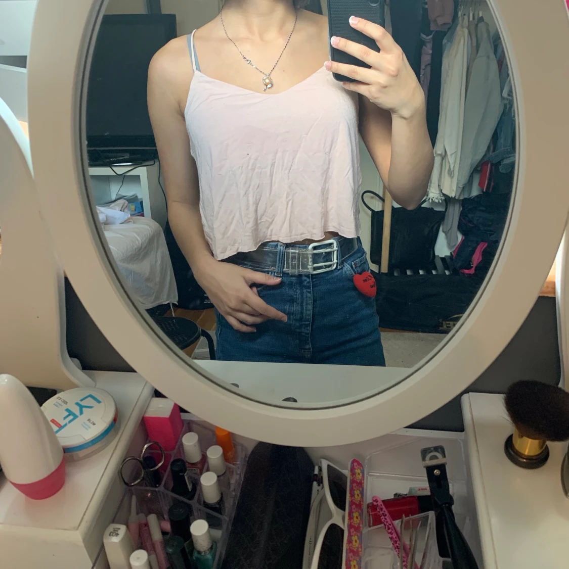 Rosa top, klippt sj  - 90