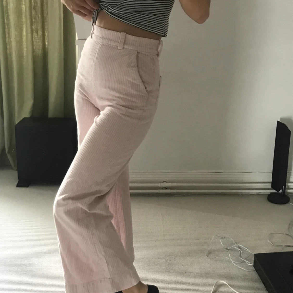 Rosa manchesterbyxor