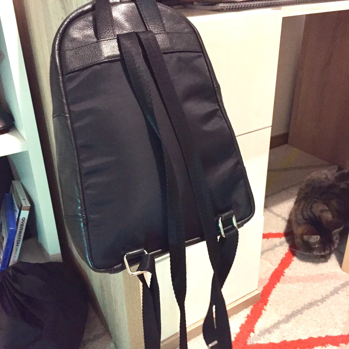 Mini backpack av svart läder - Vagabon - 90