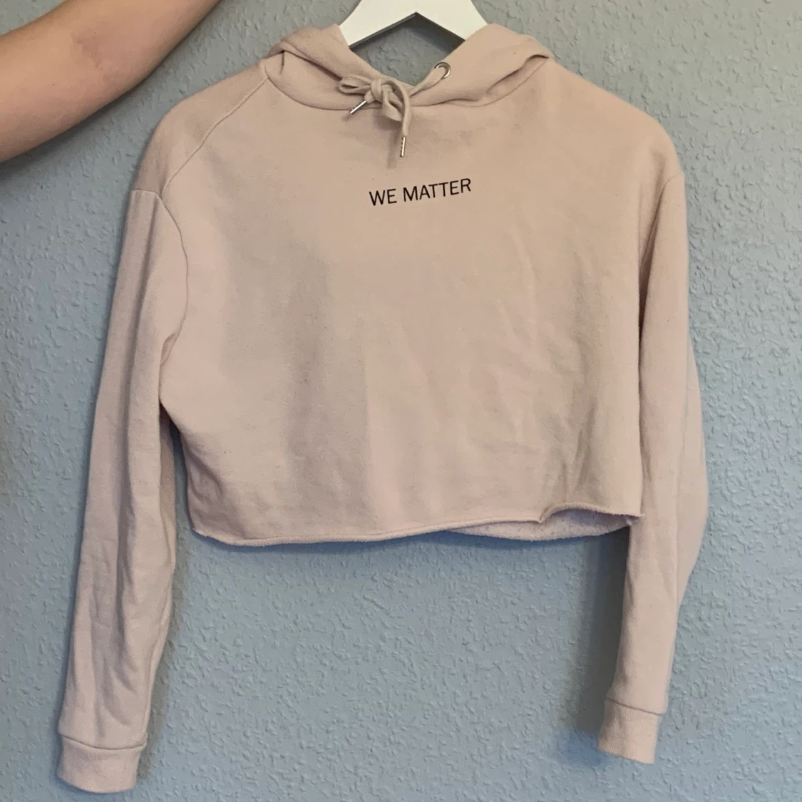 Beige/Rosa croped Hoodie!