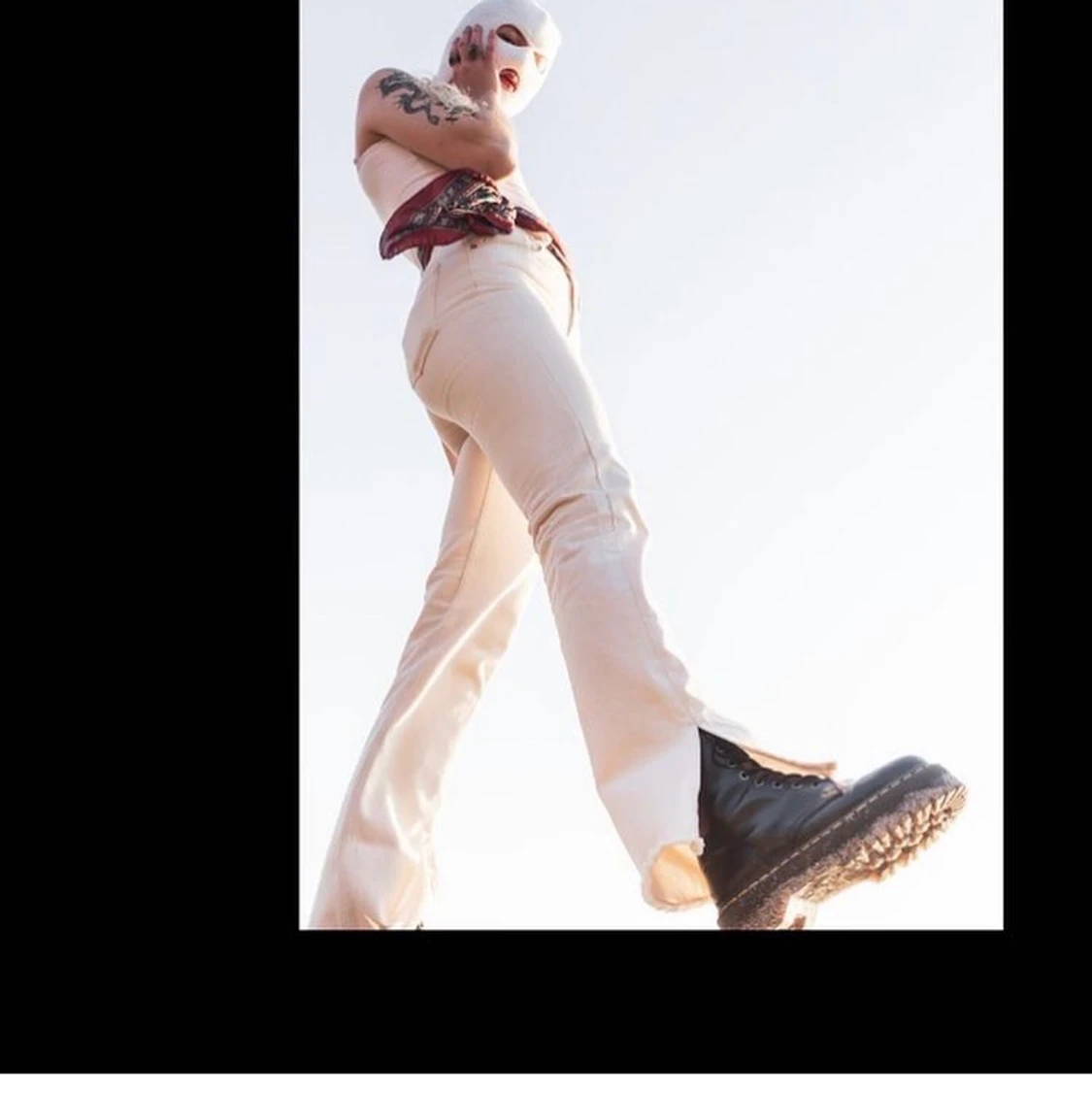 Beiga byxor med slits - 90