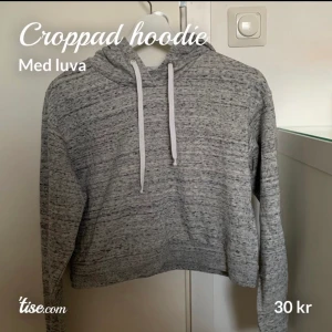 Hoodie  - Skitsnygg croppad hoodie från H&M, välanvänd men öndå fin! Frakt tillkommer och betalning sker via swish💓 Skicka ett meddelande om du har några frågor, vill diskutera pris eller om du vill ha fler bilder🤩🤩 