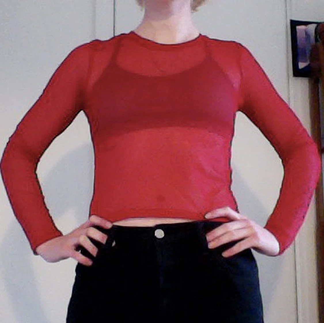 Röd meshtröja - 90