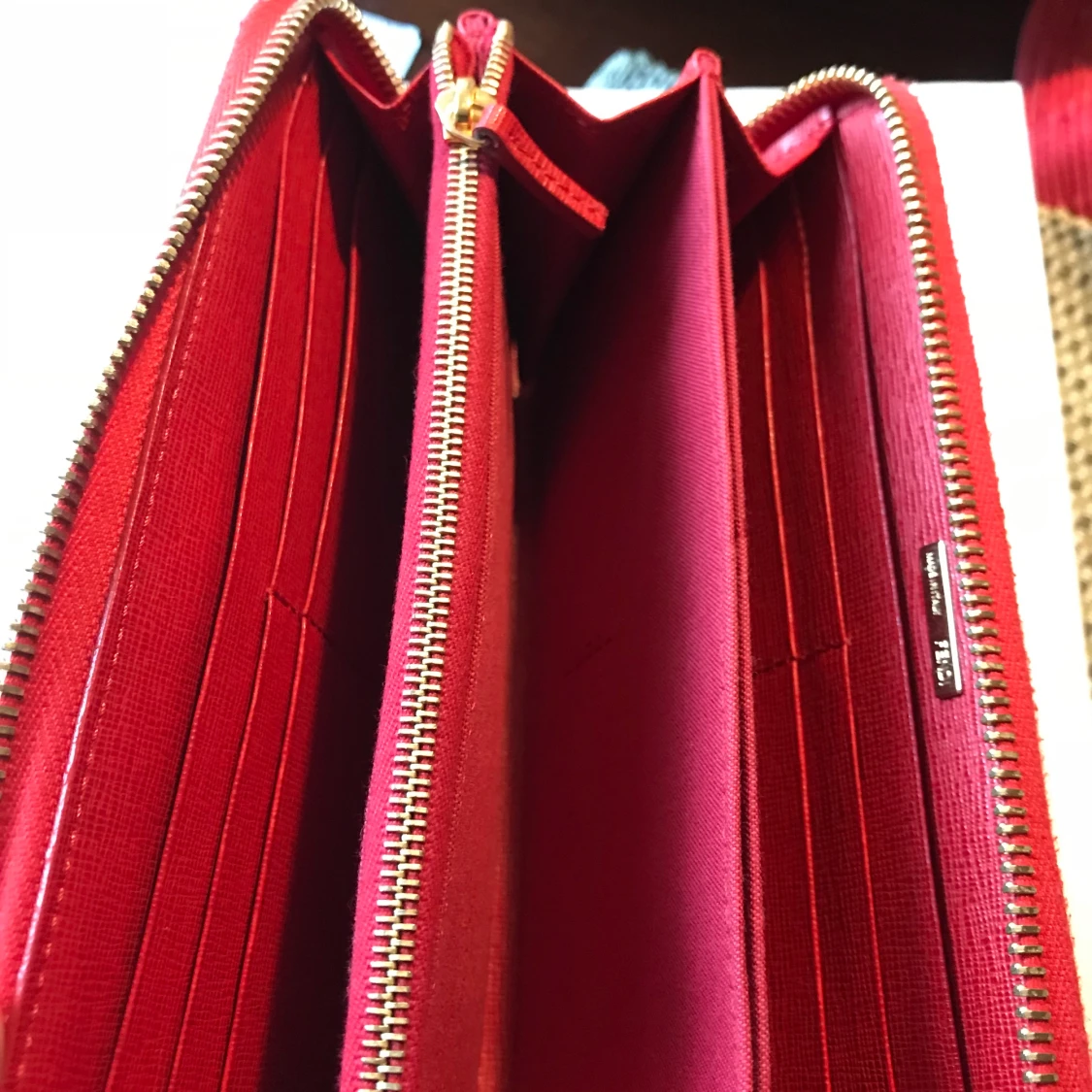 Fendi Red Leather Wallet - 90