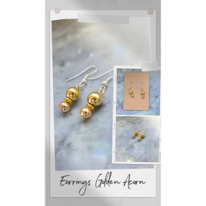 Örhängen Golden Acorn  - Handgjorda guldfärgade örhängen. 