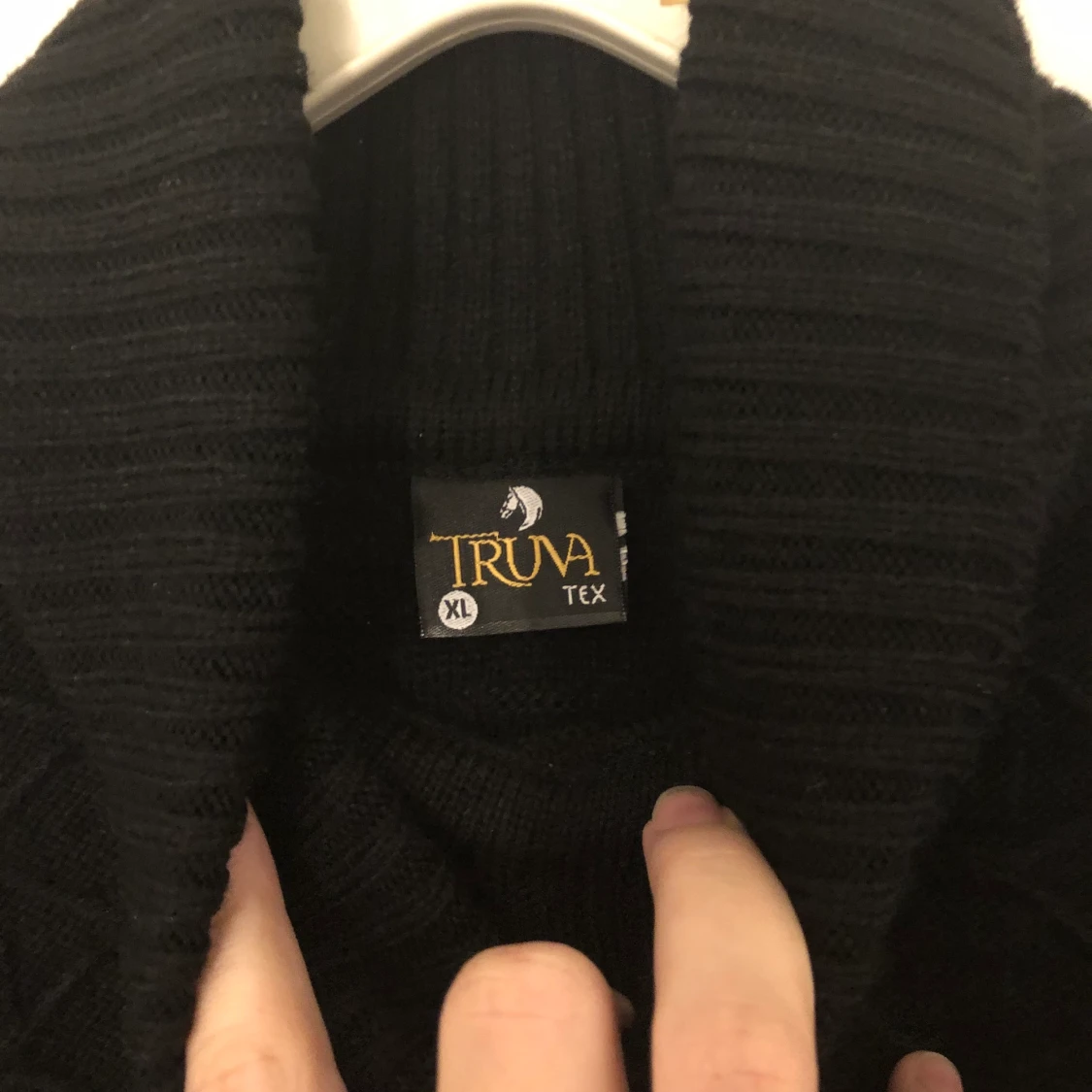 Polo svart stickad tröja - 90