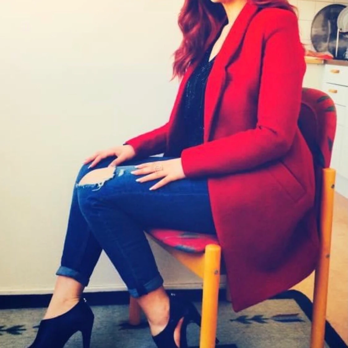 Zara red Jacket siz S