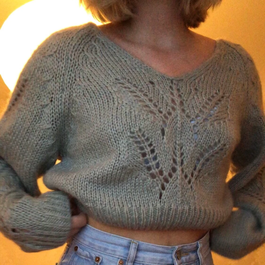 Stickad tröja storlek S - 90