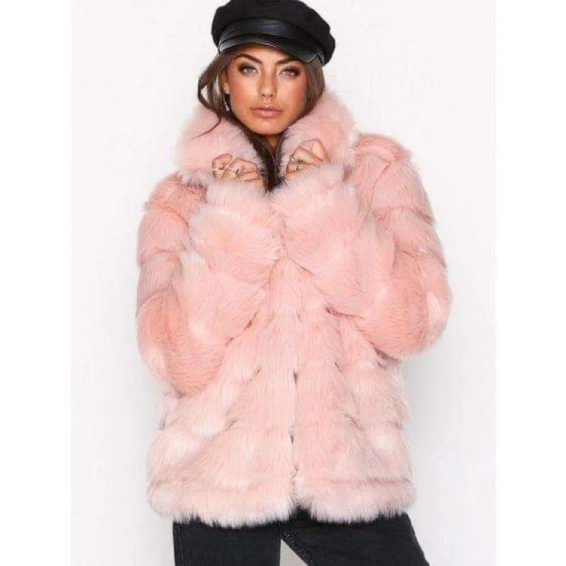 NY Rosa Fluffig Jacka - 90