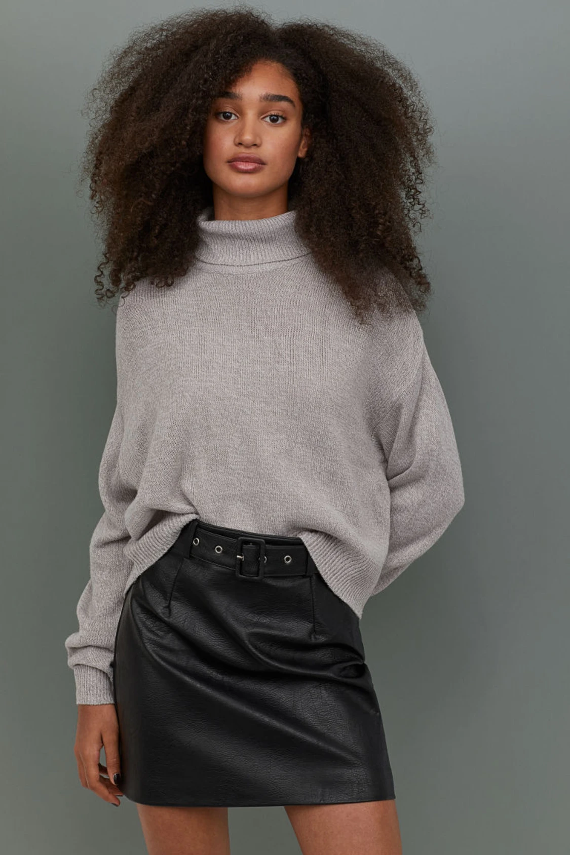 Kjol i skinnimitation  - 90