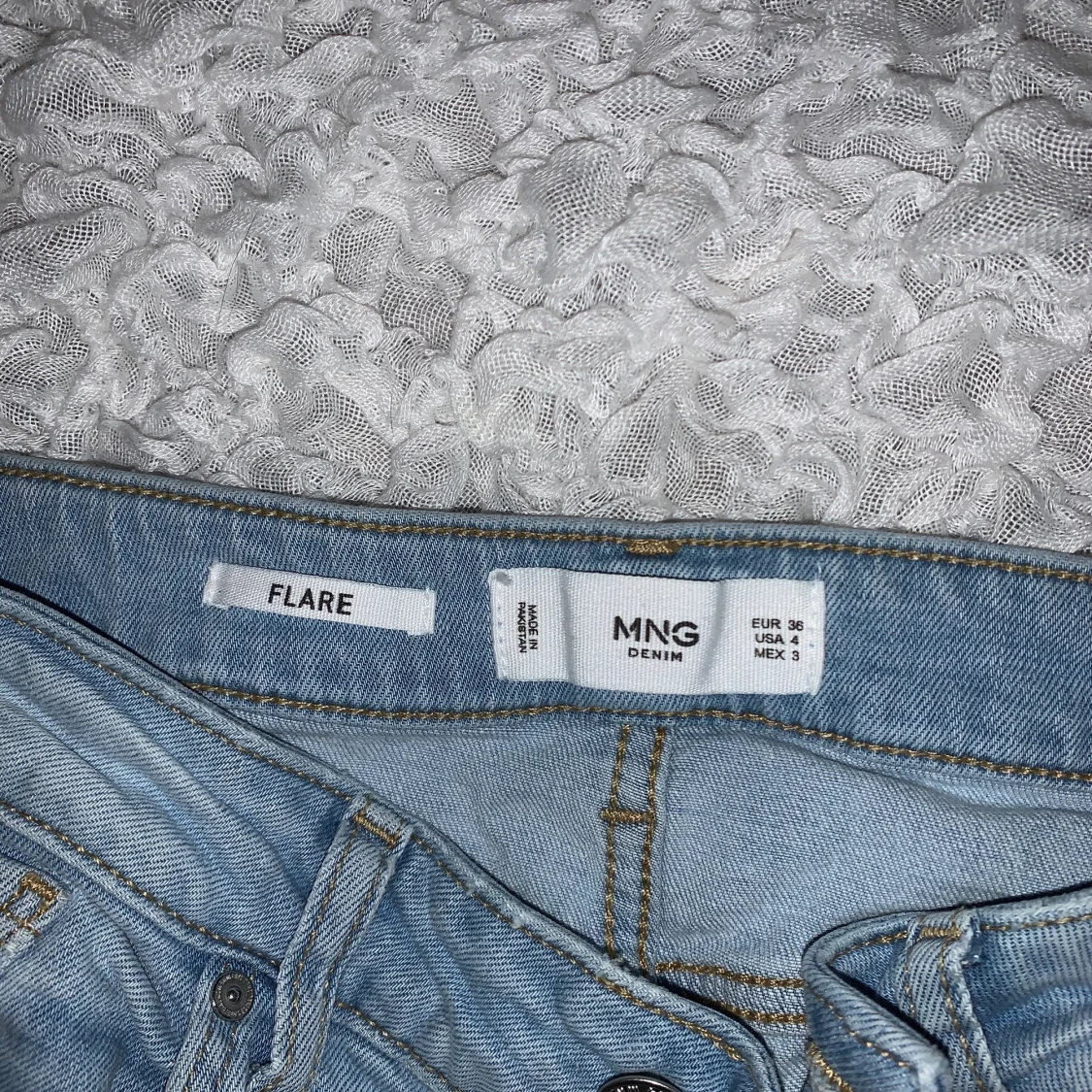 Blåa boot cut byxor - 91