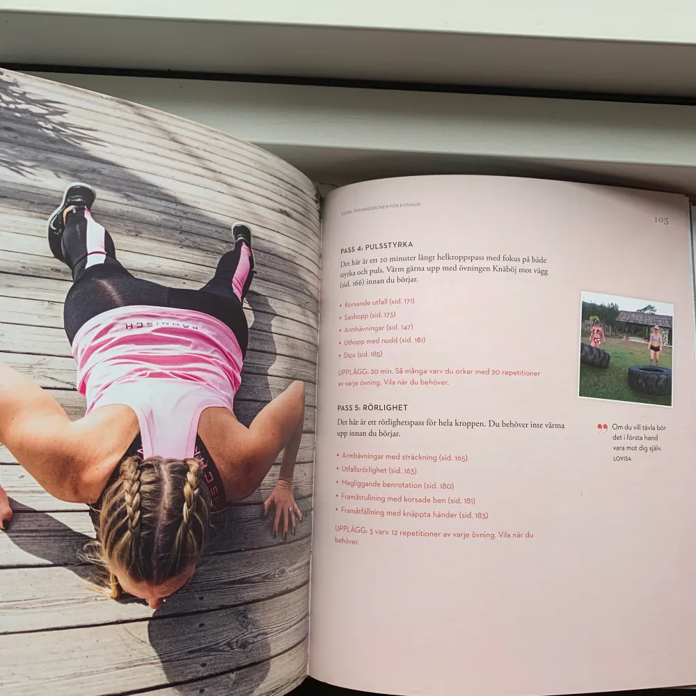 Stora träningsboken för kvinnor. Boken är rolig och i bra skick👍 Perfekt att ge bort i julklapp   #träningsboken . Övrigt.