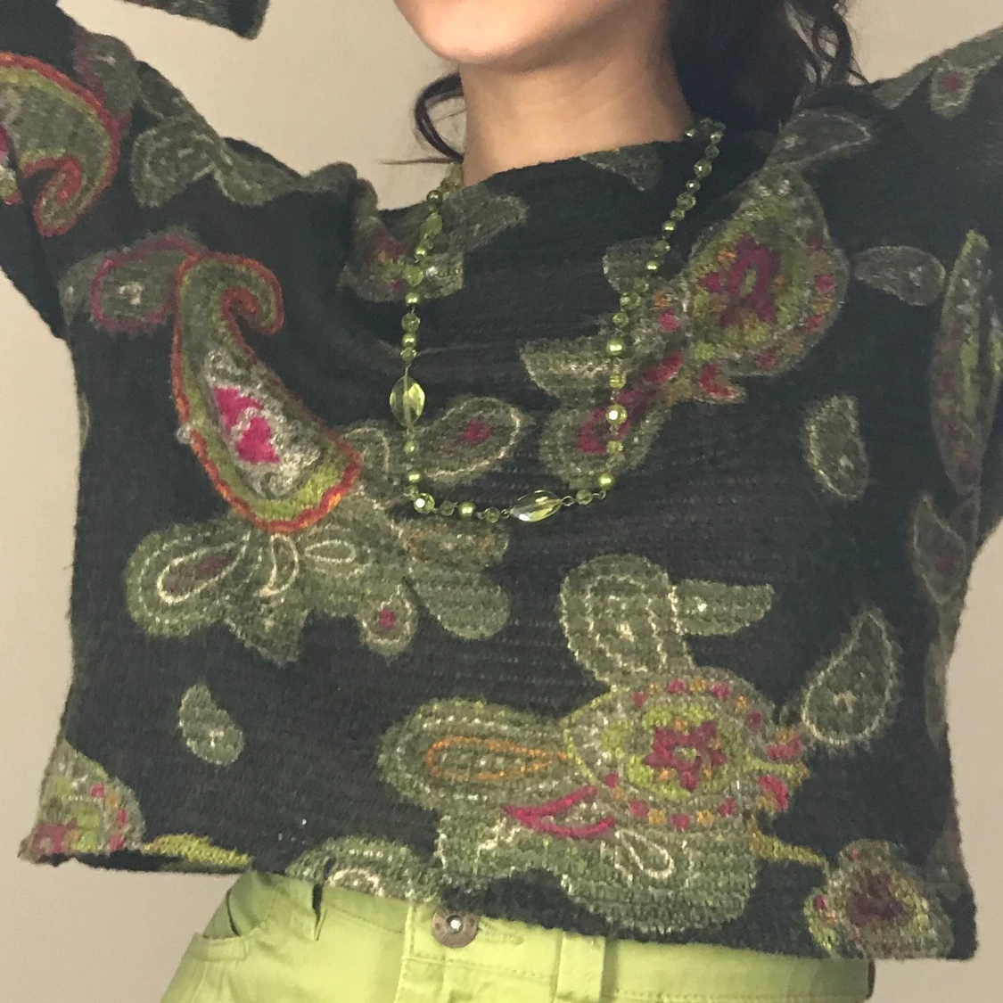 Stickad magtröja - 90