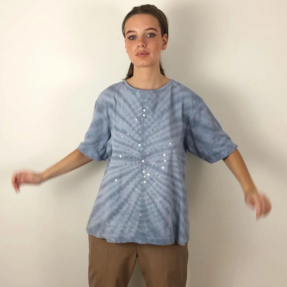 blå vintage t-shirt - 90