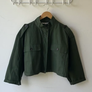 Zara cropped jacket - Zara cropped dark green military jacket. Size M. Excellent condition, never worn.
