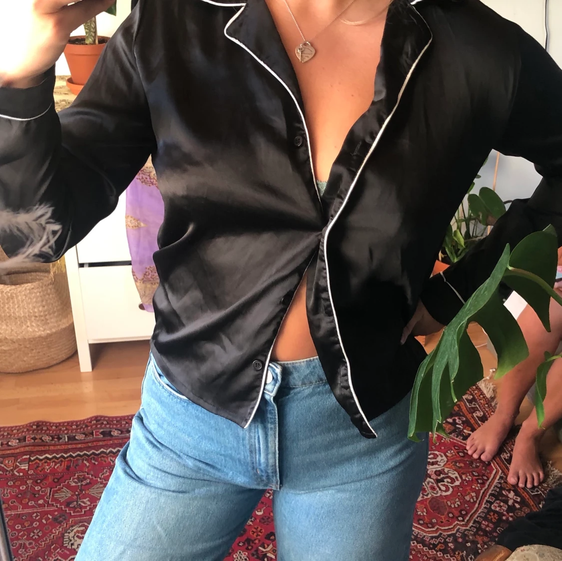 Silkesskjorta från boohoo - 90