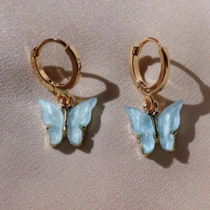 Blåa fjärilsörhängen - De trendiga fjärilsörhängerna, helt oanvända såklart❤️ (inkl Frakt❤️)