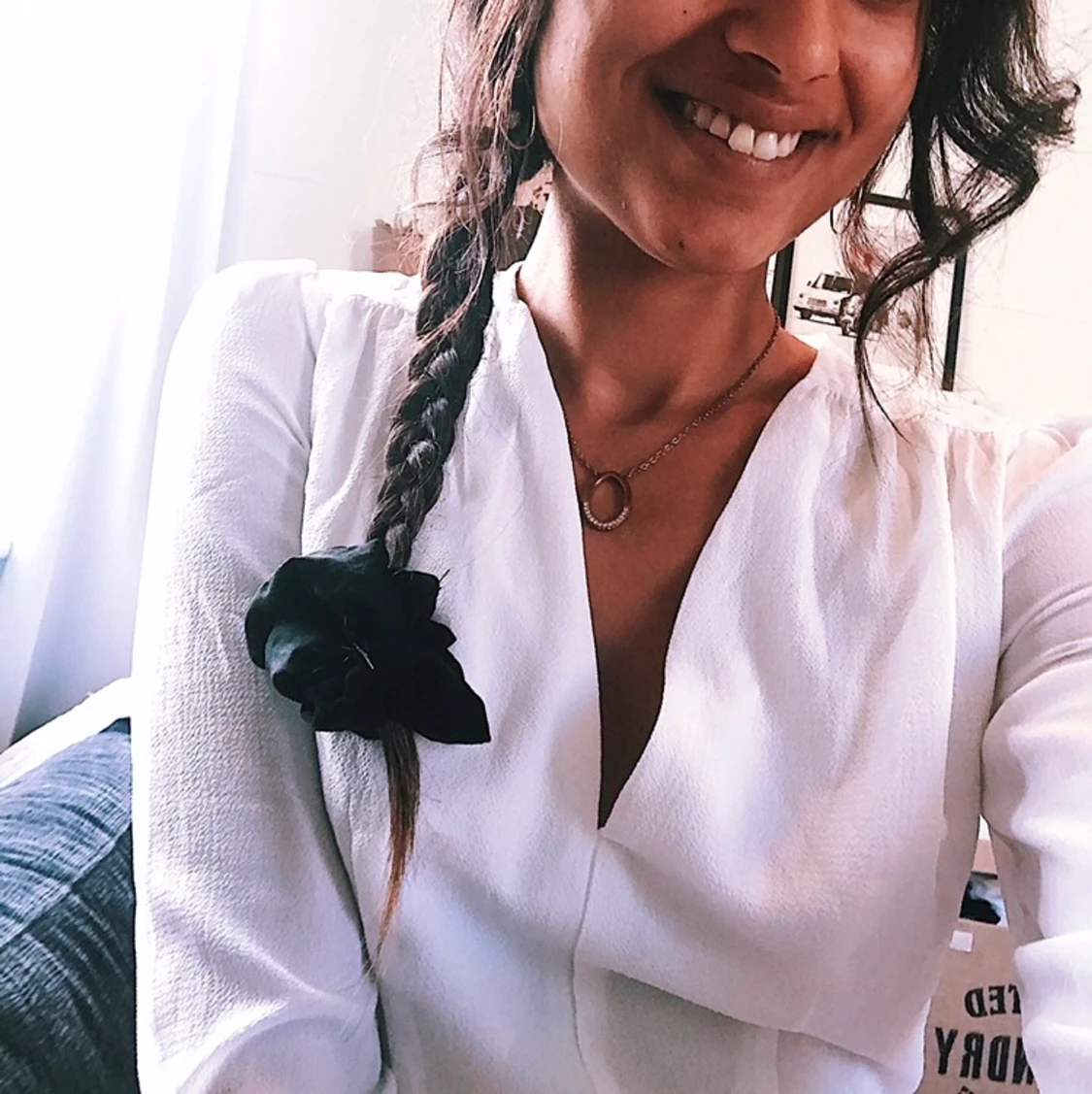 Sommarklänning XS, vit  - 90