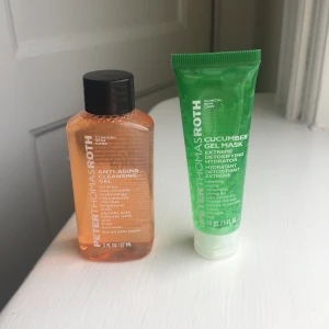 Peter Thomas Roth gel mask + anti-aging  - Cucumber gel mask (30 ml) och anti-aging cleansing gel (57 ml) från Peter Thomas Roth. Båda oanvända! Köps tillsammans för 150kr