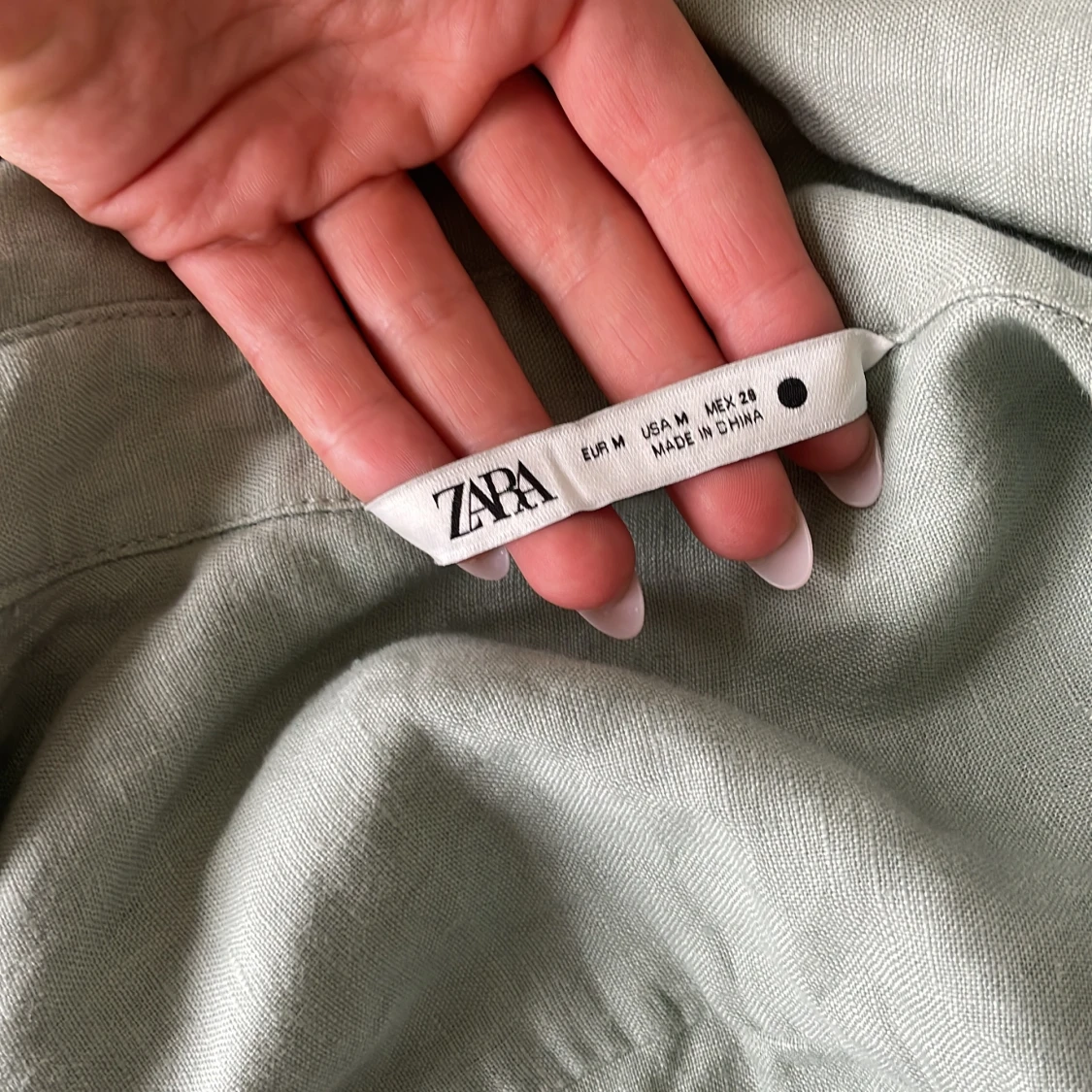 Grön linneskjorta  - 91