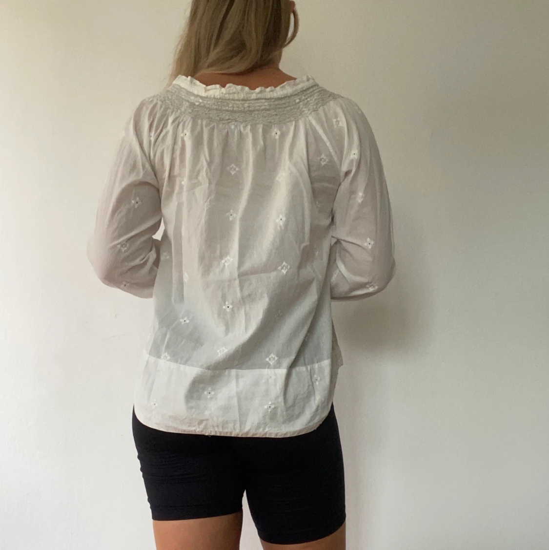 Vit långärmad Odd Molly blus  - 90