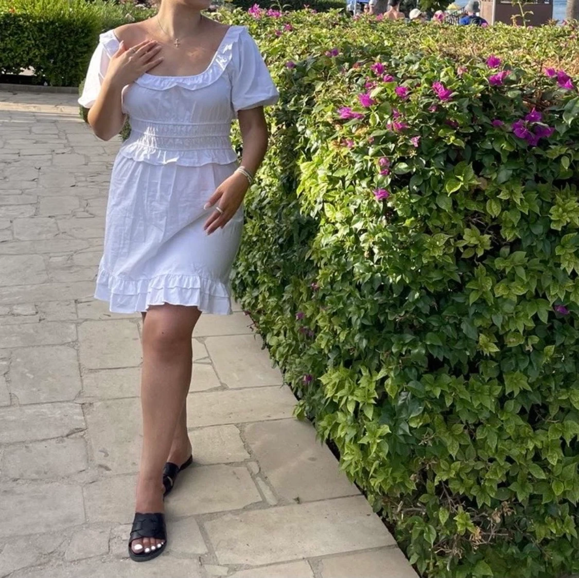 Vit klänning storlek 40