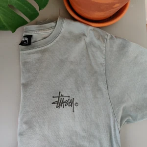 Stüssy t-shirt  - Stüssy t-shirt i sentvättad ish grå/grön/blå färg💚💙 Är i overzise xs