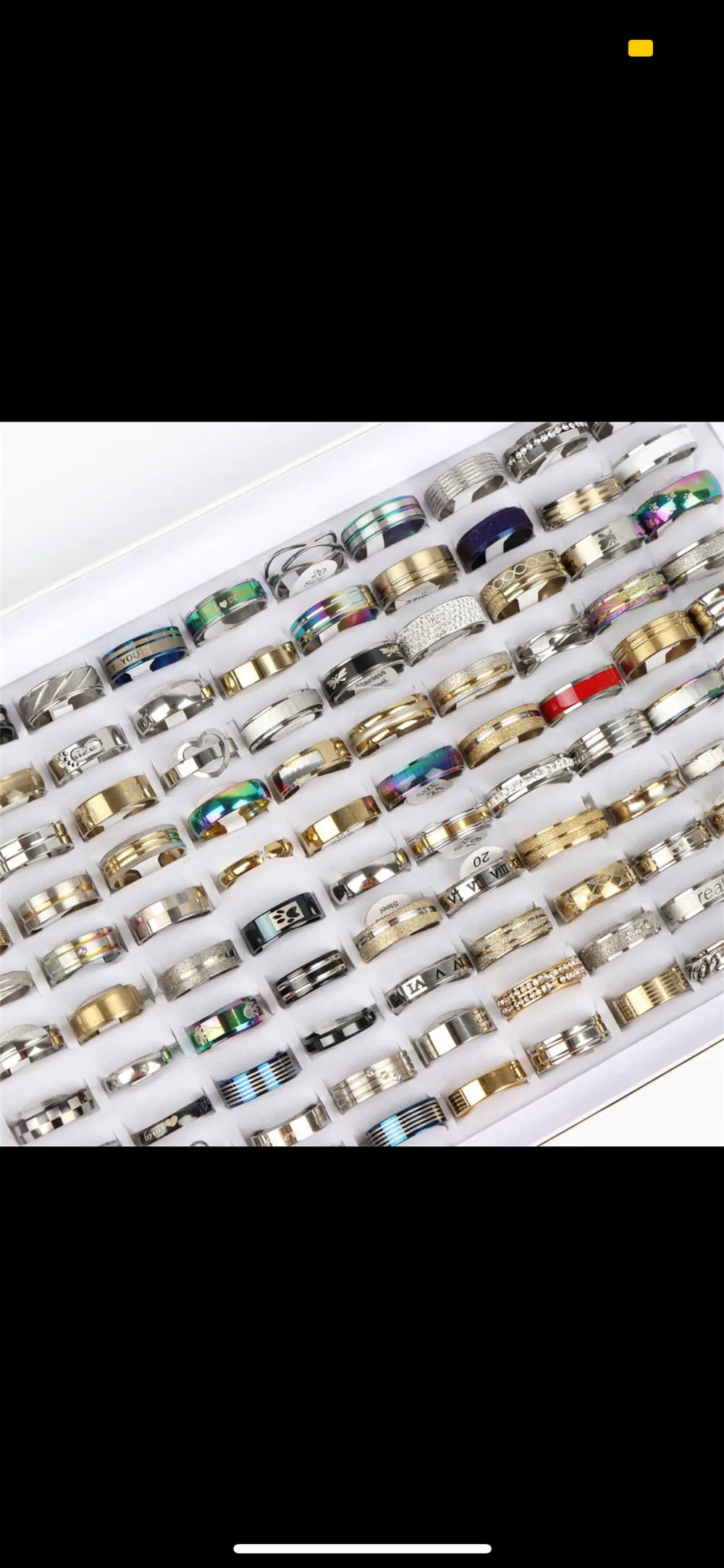 50 pack olika typer av ringar. De är helt nya och kommer i förpackning!  . Accessoarer.