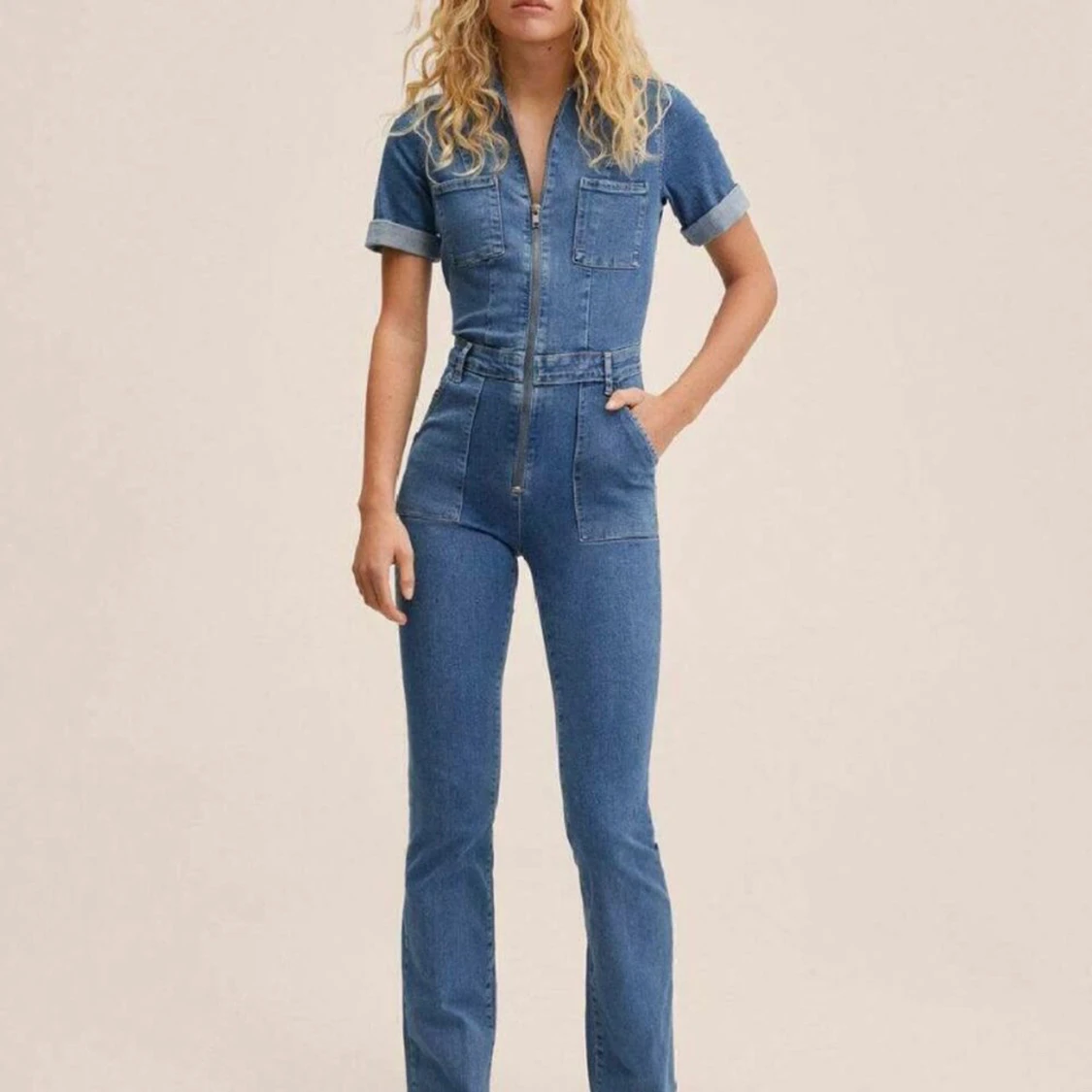 Mango denim jumpsuit