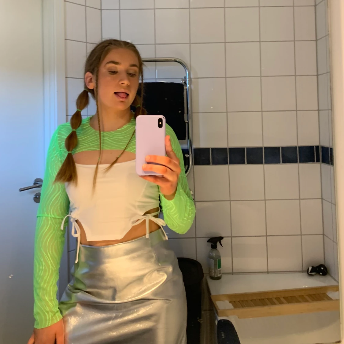 Silver kjol från hm