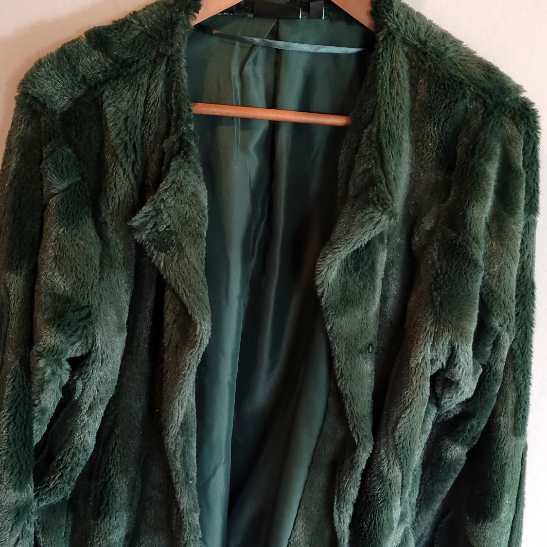 Grön pälsjacka - 90