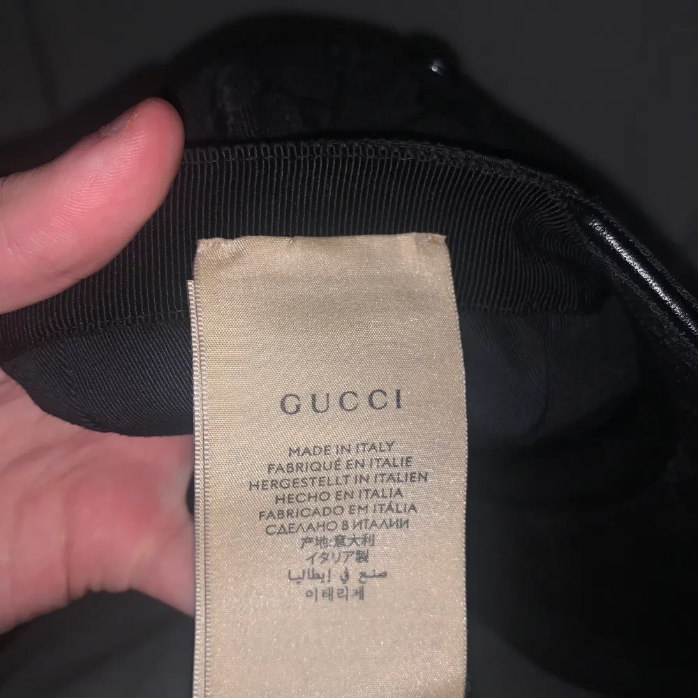 Nästan helt ny Gucci keps svart Ny pris 3250. Accessoarer.