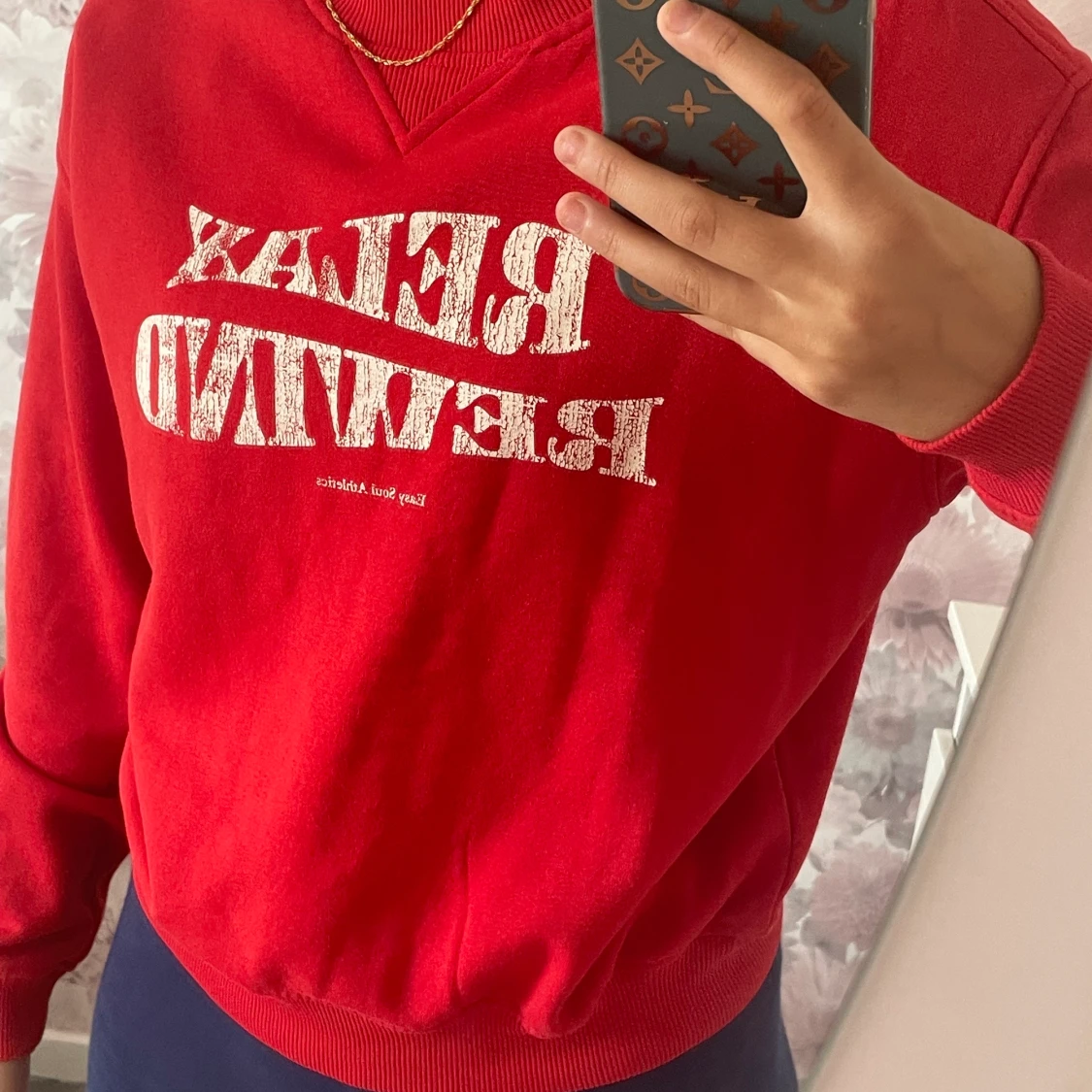 Röd Hoodie strl S - 90