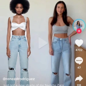 Jeans zara NYA - Oanvända jeans från zara, ångrat köp. Man kan klippa dom själv (dom är gjorda för det med sömmen) :)