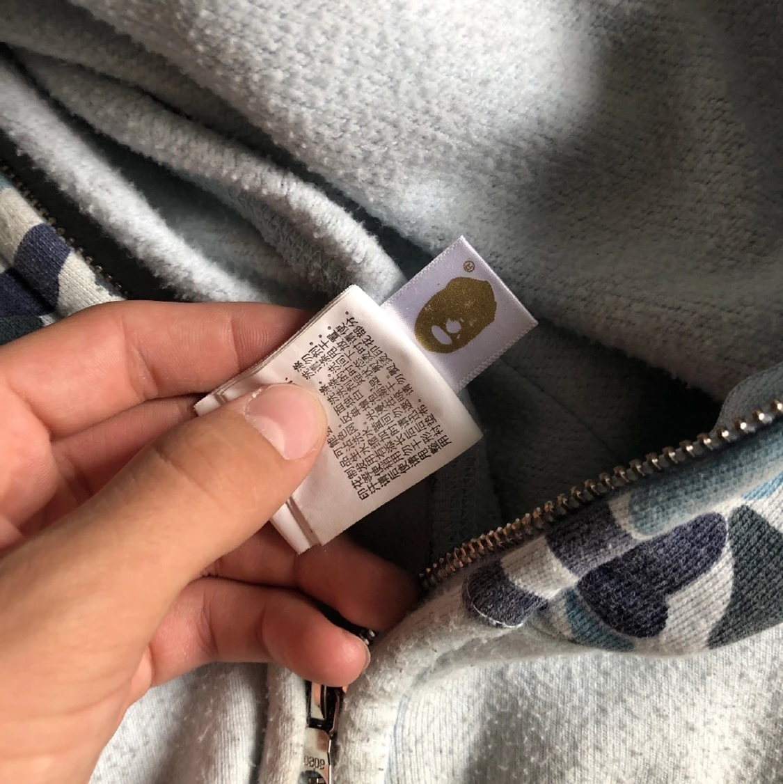 baby blue bape hoodie  - 91