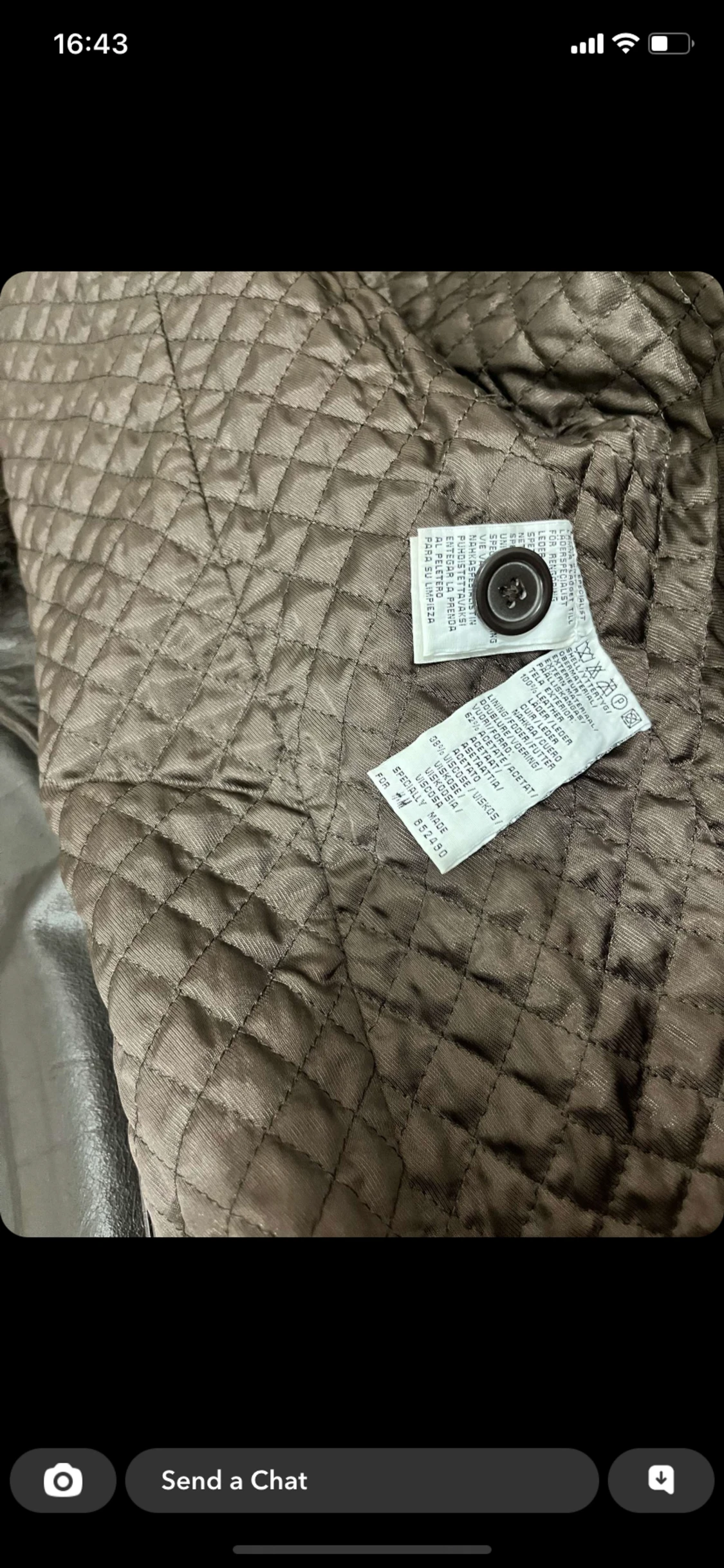 Skinnjacka med fuskpälskrage brun