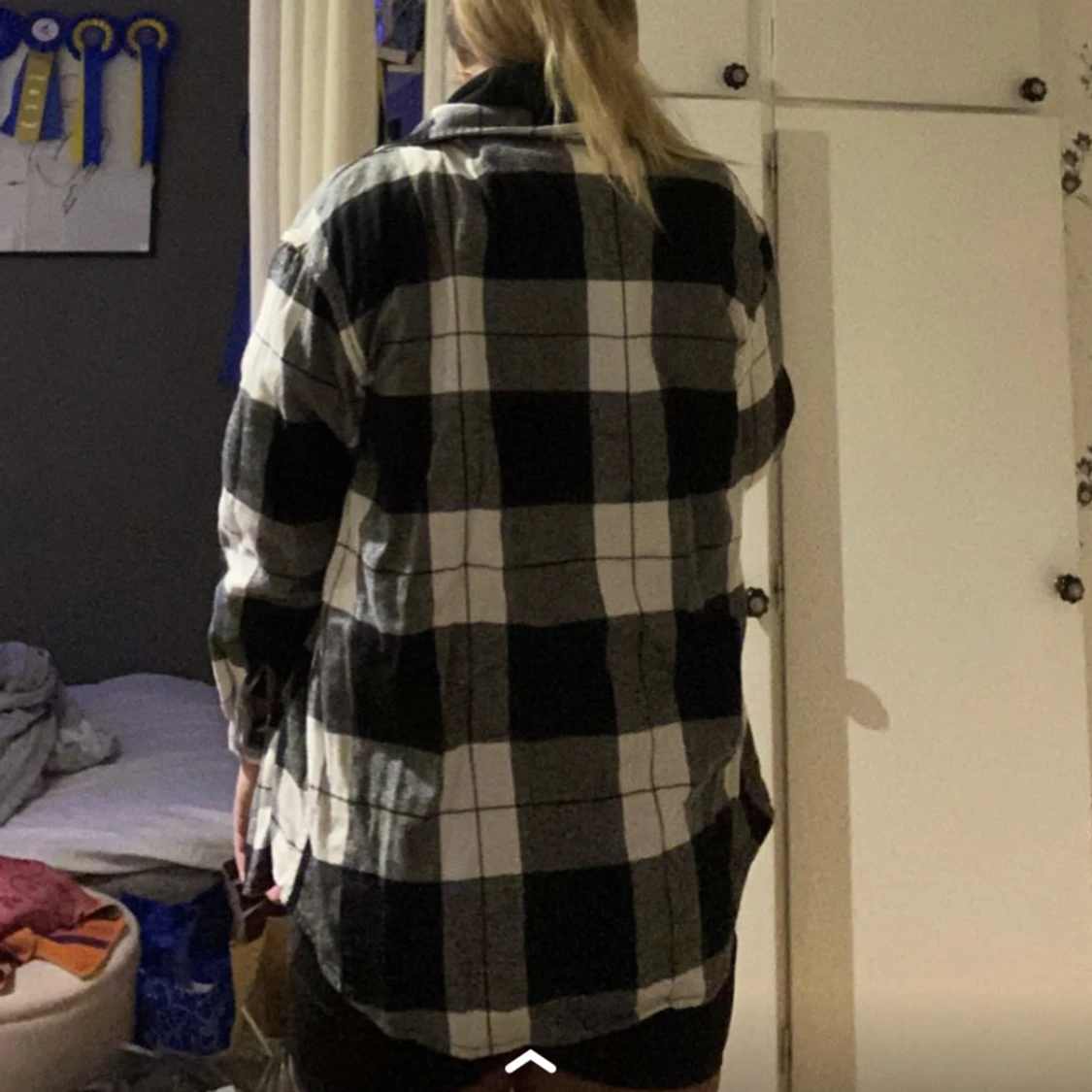 Rutig skjort tröja/vårjacka - 90