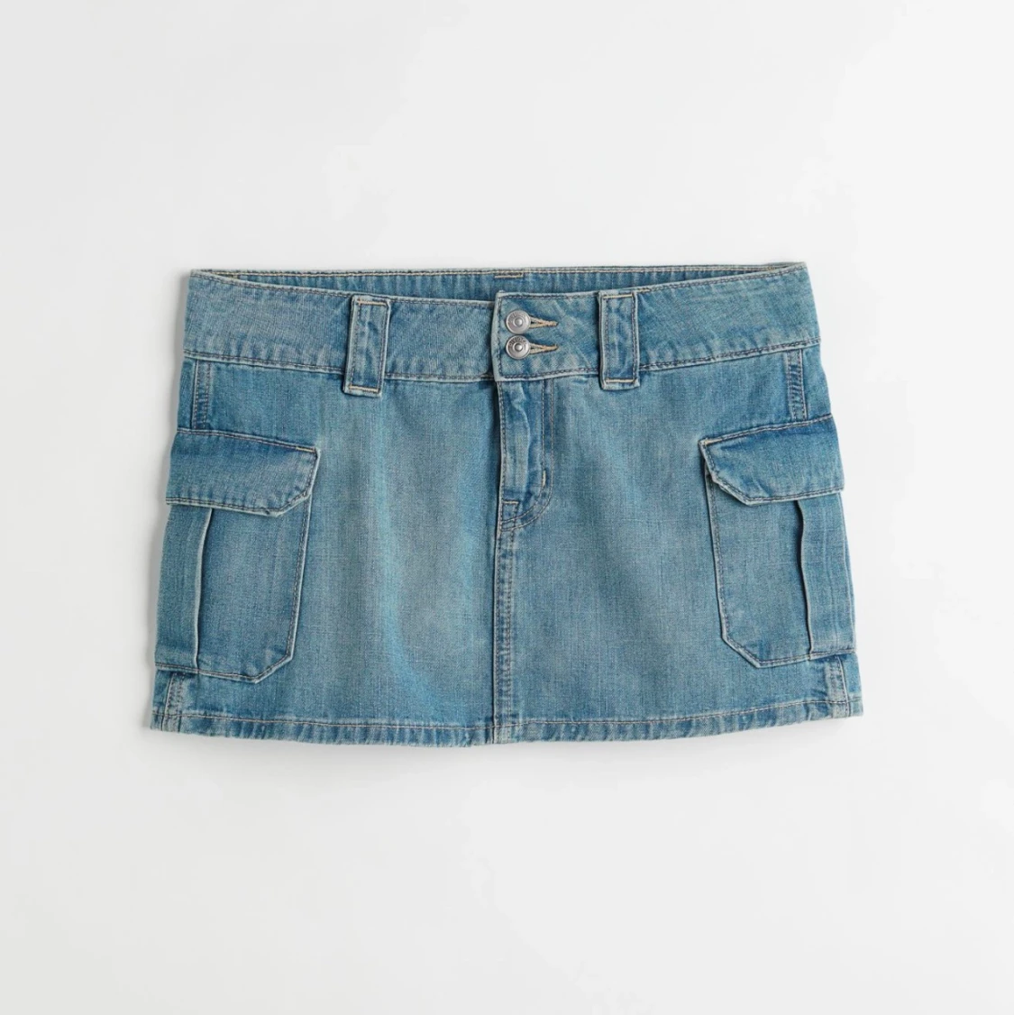 lågmidjad jeanskjol