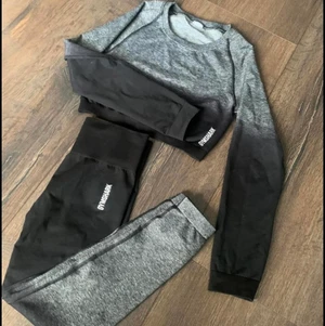 Gymshark ombre set  - Toppen är använd  ca 1-2 gånger, strl L Tightsen runt 3-4 gånger, strl M Säljares pga att jag ej använt de utan mina andra träningskläder, hoppas det kommer till bättre användning👏🏼  Nypris ca 1100 Mitt pris 399 kr plus frakt